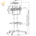 TECHLY STOJAK MOBILNY TV LED/LCD 37-70 CALI 50KG 2