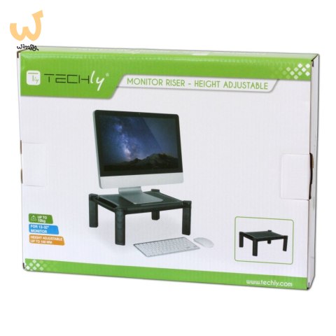 TECHLY STOLIK PODSTAWKA POD MONITOR Z REGULACJĄ WY TECHLY STOLIK PODSTAWKA POD MONITOR Z REGULACJĄ WY