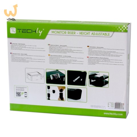 TECHLY STOLIK PODSTAWKA POD MONITOR Z REGULACJĄ WY TECHLY STOLIK PODSTAWKA POD MONITOR Z REGULACJĄ WY