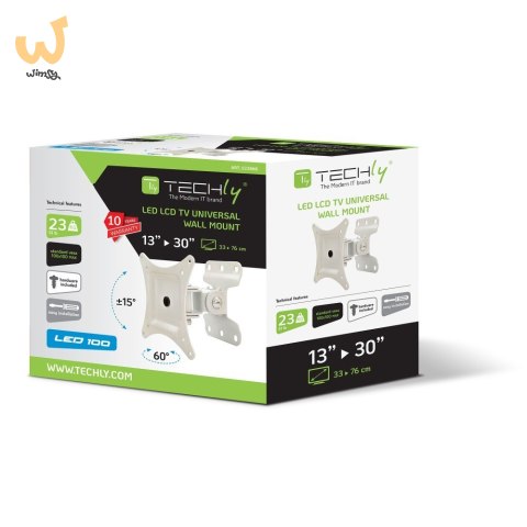 TECHLY UCHWYT ŚCIENNY TV LED/LCD 13-30 CALI 23KG O TECHLY UCHWYT ŚCIENNY TV LED/LCD 13-30 CALI 23KG O