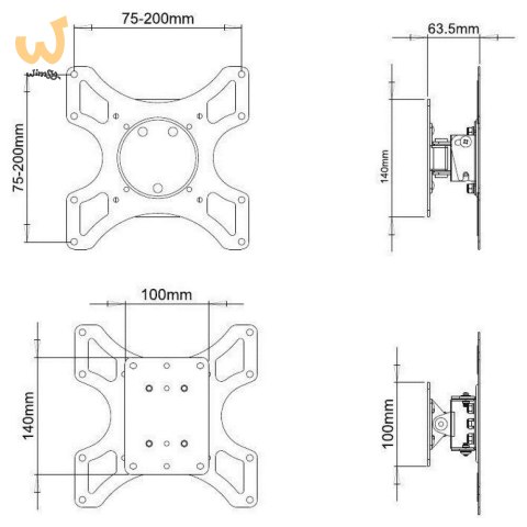 TECHLY UCHWYT ŚCIENNY TV LED/LCD 17-37 CALI 25KG O TECHLY UCHWYT ŚCIENNY TV LED/LCD 17-37 CALI 25KG O
