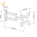 TECHLY UCHWYT ŚCIENNY TV LED/LCD 19-37 CALI 25KG O