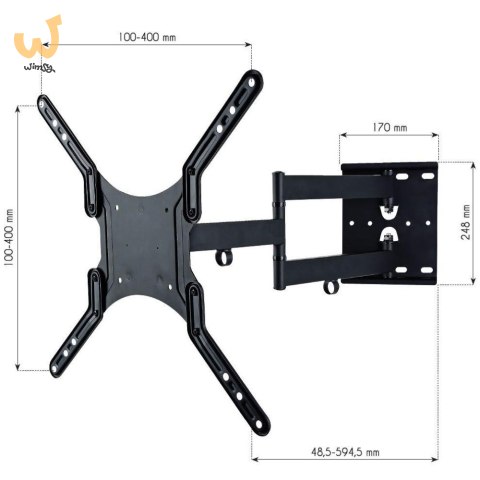 TECHLY UCHWYT ŚCIENNY TV LED/LCD 23-55 CALI 45KG O TECHLY UCHWYT ŚCIENNY TV LED/LCD 23-55 CALI 45KG O