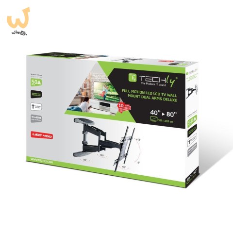 TECHLY UCHWYT ŚCIENNY TV LED/LCD 40-80 CALI 50KG O TECHLY UCHWYT ŚCIENNY TV LED/LCD 40-80 CALI 50KG O