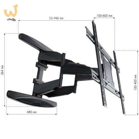 TECHLY UCHWYT ŚCIENNY TV LED/LCD 40-80 CALI 50KG O TECHLY UCHWYT ŚCIENNY TV LED/LCD 40-80 CALI 50KG O