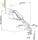 Uchwyt ART L-11GD (biurkowy ; Max. 7kg)