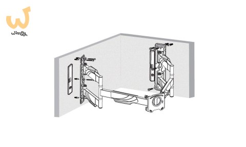 Uchwyt do TV LED/LCD 32-70" 45KG AR-85 reg. pion/poziom NAROŻNY 622mm Uchwyt do TV LED/LCD 32-70" 45KG AR-85 reg. pion/poziom NAROŻNY 622mm