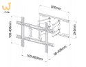 Uchwyt ścienny do telewizora ART AR-87 (ścienne; 40" - 80"; max. 60kg)