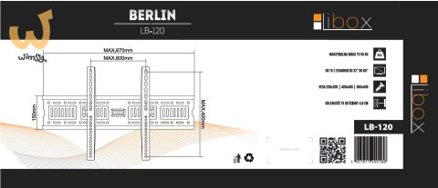 Uchwyt ścienny do telewizora Libox Berlin LB-120 (ścienne; 37" - 70"; max. 50kg) Uchwyt ścienny do telewizora Libox Berlin LB-120 (ścienne; 37" - 70"; max. 50kg)
