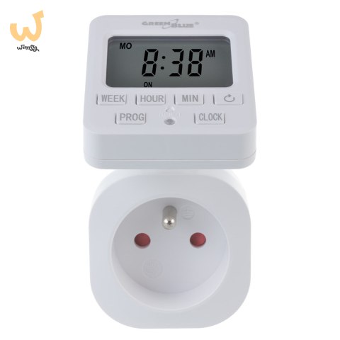 GREENBLUE WŁĄCZNIK CZASOWY- TIMER CYFROWY MAX. OBCIĄŻENIE 16A, IP20 GB605 E GREENBLUE WŁĄCZNIK CZASOWY- TIMER CYFROWY MAX. OBCIĄŻENIE 16A, IP20 GB605 E