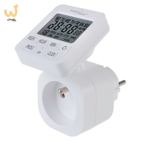 GREENBLUE WŁĄCZNIK CZASOWY- TIMER CYFROWY MAX. OBCIĄŻENIE 16A, IP20 GB605 E GREENBLUE WŁĄCZNIK CZASOWY- TIMER CYFROWY MAX. OBCIĄŻENIE 16A, IP20 GB605 E