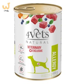 4VETS Natural Allergy Lamb Dog - mokra karma dla psa - 400 g