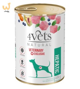 4VETS Natural Hepatic Dog - mokra karma dla psa - 400 g