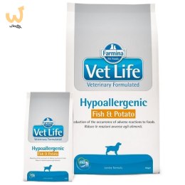 FARMINA Vet Life Hypoallergenic Fish & Potato Canine - sucha karma dla psa - 12 kg