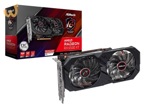 Karta graficzna ASRock Radeon RX 6500 XT Phantom Gaming D 4GB OC Karta graficzna ASRock Radeon RX 6500 XT Phantom Gaming D 4GB OC