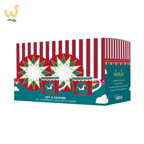 Bialetti zestaw 4 filiżanek ze spodkami Winter Wonderland Bialetti zestaw 4 filiżanek ze spodkami Winter Wonderland