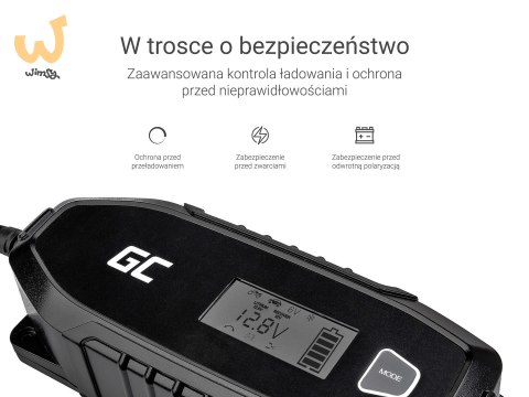 GREEN CELL ŁADOWARKA INTELIGENTNA PROSTOWNIK DO AGM/LIFEPO4/OŁOWIOWE ACAGM07 6-12V 4A GREEN CELL ŁADOWARKA INTELIGENTNA PROSTOWNIK DO AGM/LIFEPO4/OŁOWIOWE ACAGM07 6-12V 4A