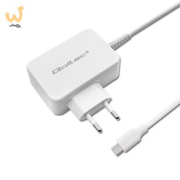 QOLTEC ZASILACZ SIECIOWY 65W | 5-20.3V | 2-3.25A | USB TYP C | PD | BIAŁY