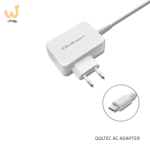 QOLTEC ZASILACZ SIECIOWY 65W | 5-20.3V | 2-3.25A | USB TYP C | PD | BIAŁY QOLTEC ZASILACZ SIECIOWY 65W | 5-20.3V | 2-3.25A | USB TYP C | PD | BIAŁY