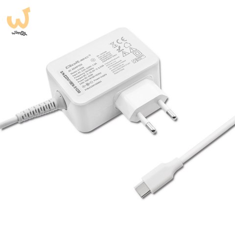 QOLTEC ZASILACZ SIECIOWY 65W | 5-20.3V | 2-3.25A | USB TYP C | PD | BIAŁY QOLTEC ZASILACZ SIECIOWY 65W | 5-20.3V | 2-3.25A | USB TYP C | PD | BIAŁY