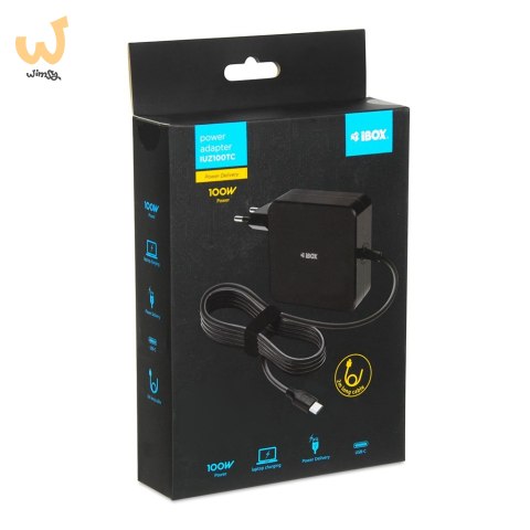 UNIWERSALNY ZASILACZ DO LAPTOPA I-BOX IUZ100TC TYPE-C POWER DELIVERY 100W UNIWERSALNY ZASILACZ DO LAPTOPA I-BOX IUZ100TC TYPE-C POWER DELIVERY 100W