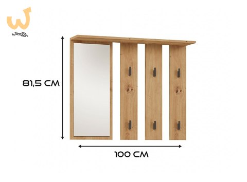 Wieszak + lustro PARMA 100x15xH.81,5 artisan Wieszak + lustro PARMA 100x15xH.81,5 artisan