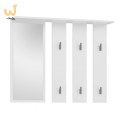 Wieszak + lustro PARMA 100x15xH.81,5 biel