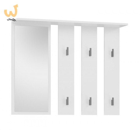 Wieszak + lustro PARMA 100x15xH.81,5 biel