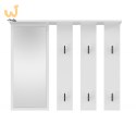Wieszak + lustro PARMA 100x15xH.81,5 biel