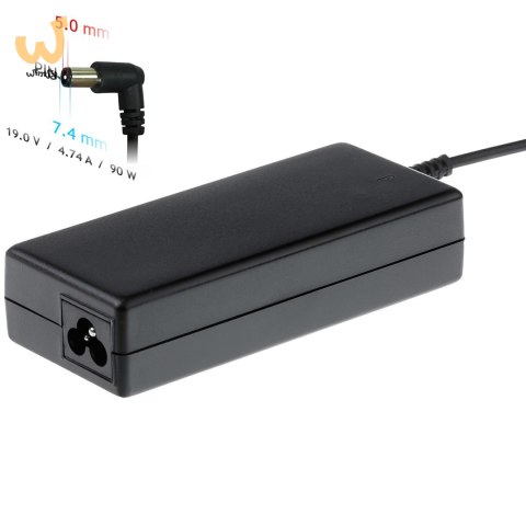 Zasilacz sieciowy Akyga AK-ND-04 do notebooka Compaq, HP (19 V; 4,74 A; 90W; 7.4 mm x 5 mm) Zasilacz sieciowy Akyga AK-ND-04 do notebooka Compaq, HP (19 V; 4,74 A; 90W; 7.4 mm x 5 mm)