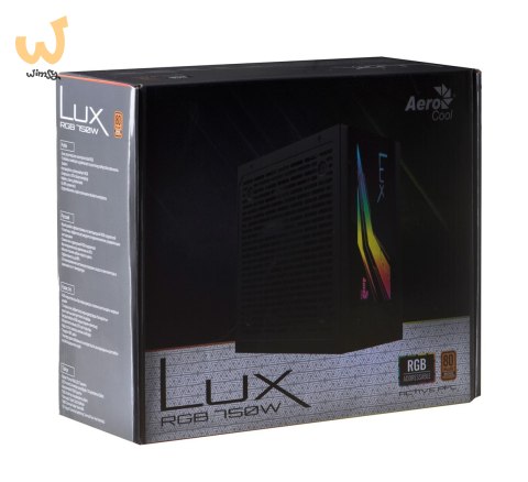 Zasilacz Aerocool LUX AEROPGSLUXRGB-750 (750 W; 120 mm) Zasilacz Aerocool LUX AEROPGSLUXRGB-750 (750 W; 120 mm)