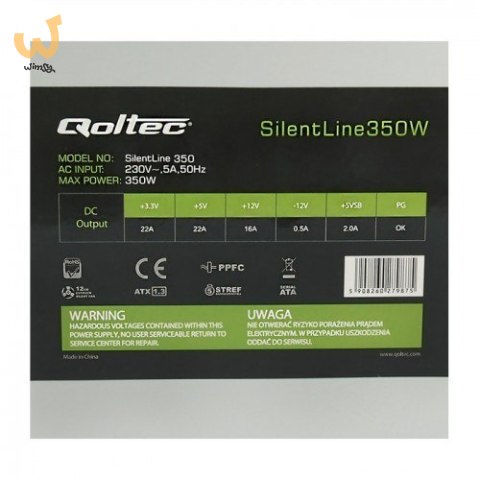 Zasilacz Qoltec ATX 350W BULK (350 W; Pasywne; 120 mm) Zasilacz Qoltec ATX 350W BULK (350 W; Pasywne; 120 mm)