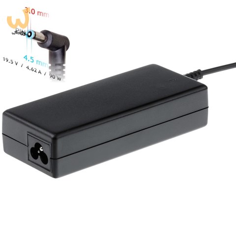 Zasilacz sieciowy Akyga AK-ND-26 do notebooka Compaq, HP (19,5 V; 4,62 A; 90W; 4.5 mm x 3 mm) Zasilacz sieciowy Akyga AK-ND-26 do notebooka Compaq, HP (19,5 V; 4,62 A; 90W; 4.5 mm x 3 mm)