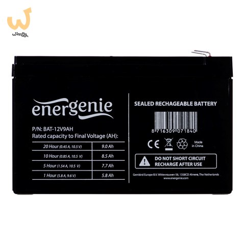 Akumulator uniwersalny GEMBIRD BAT-12V9AH (12V DC; 9000mAh) Akumulator uniwersalny GEMBIRD BAT-12V9AH (12V DC; 9000mAh)