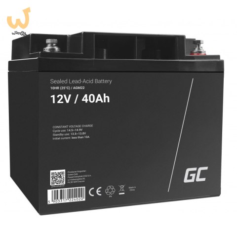 GREEN CELL AKUMULATOR ŻELOWY AGM22 12V 40AH