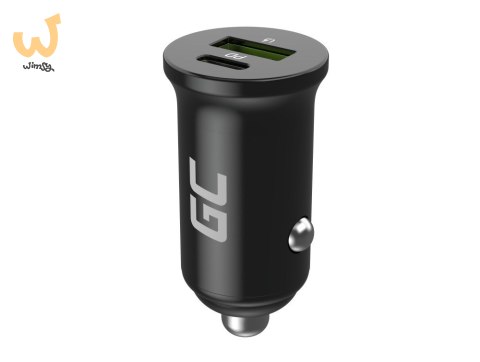 GREEN CELL ŁADOWARKA SAMOCHODOWA GC POWERRIDE NANO38 38W 6A 1X USB-C 1X USB-A GREEN CELL ŁADOWARKA SAMOCHODOWA GC POWERRIDE NANO38 38W 6A 1X USB-C 1X USB-A