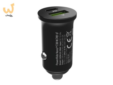 GREEN CELL ŁADOWARKA SAMOCHODOWA GC POWERRIDE NANO38 38W 6A 1X USB-C 1X USB-A GREEN CELL ŁADOWARKA SAMOCHODOWA GC POWERRIDE NANO38 38W 6A 1X USB-C 1X USB-A
