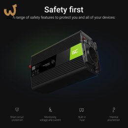 GREEN CELL PRZETWORNICA INV08 12V-230V 1000W/2000W MODYFIKOWANA SINUSOIDA