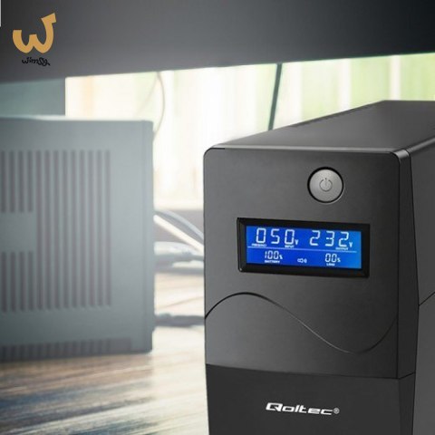 QOLTEC ZASILACZ AWARYJNY UPS 450VA | 240W | LCD | USB | RJ45 QOLTEC ZASILACZ AWARYJNY UPS 450VA | 240W | LCD | USB | RJ45