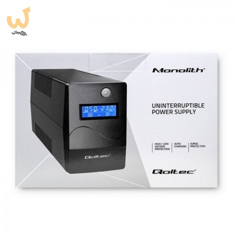 QOLTEC ZASILACZ AWARYJNY UPS 450VA | 240W | LCD | USB | RJ45 QOLTEC ZASILACZ AWARYJNY UPS 450VA | 240W | LCD | USB | RJ45