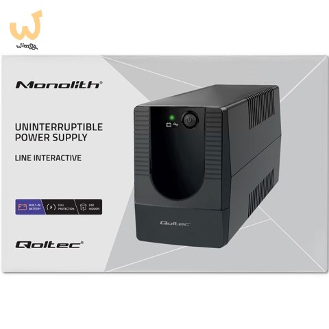 QOLTEC ZASILACZ AWARYJNY UPS LINE INTERACTIVE | MONOLITH | 850VA | 480W QOLTEC ZASILACZ AWARYJNY UPS LINE INTERACTIVE | MONOLITH | 850VA | 480W