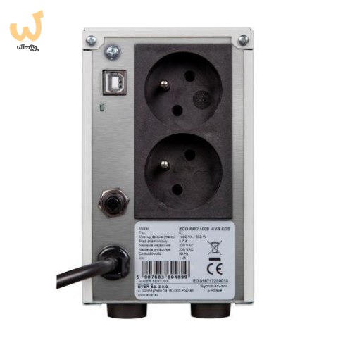 Zasilacz UPS EVER ECO PRO 1000 AVR CDS (W/EAVRTO-001K00/00) Zasilacz UPS EVER ECO PRO 1000 AVR CDS (W/EAVRTO-001K00/00)