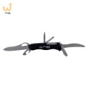Scyzoryk AZYMUT Karkon - 9 narzędzi + kabura, 113 mm czarny (HK20018)