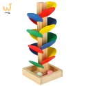 Drzewko edukacyjne klocki drewniane tor kulkowy Kulodrom Montessori