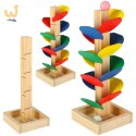 Drzewko edukacyjne klocki drewniane tor kulkowy Kulodrom Montessori