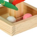 Drzewko edukacyjne klocki drewniane tor kulkowy Kulodrom Montessori