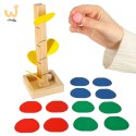 Drzewko edukacyjne klocki drewniane tor kulkowy Kulodrom Montessori