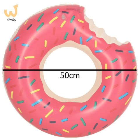 Kółko do pływania koło dmuchane Donut różowe 50cm max 20kg 3-6lat Kółko do pływania koło dmuchane Donut różowe 50cm max 20kg 3-6lat