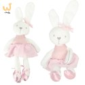 Maskotka pluszowa królik w różowej sukience 42cm