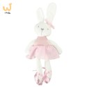 Maskotka pluszowa królik w różowej sukience 42cm